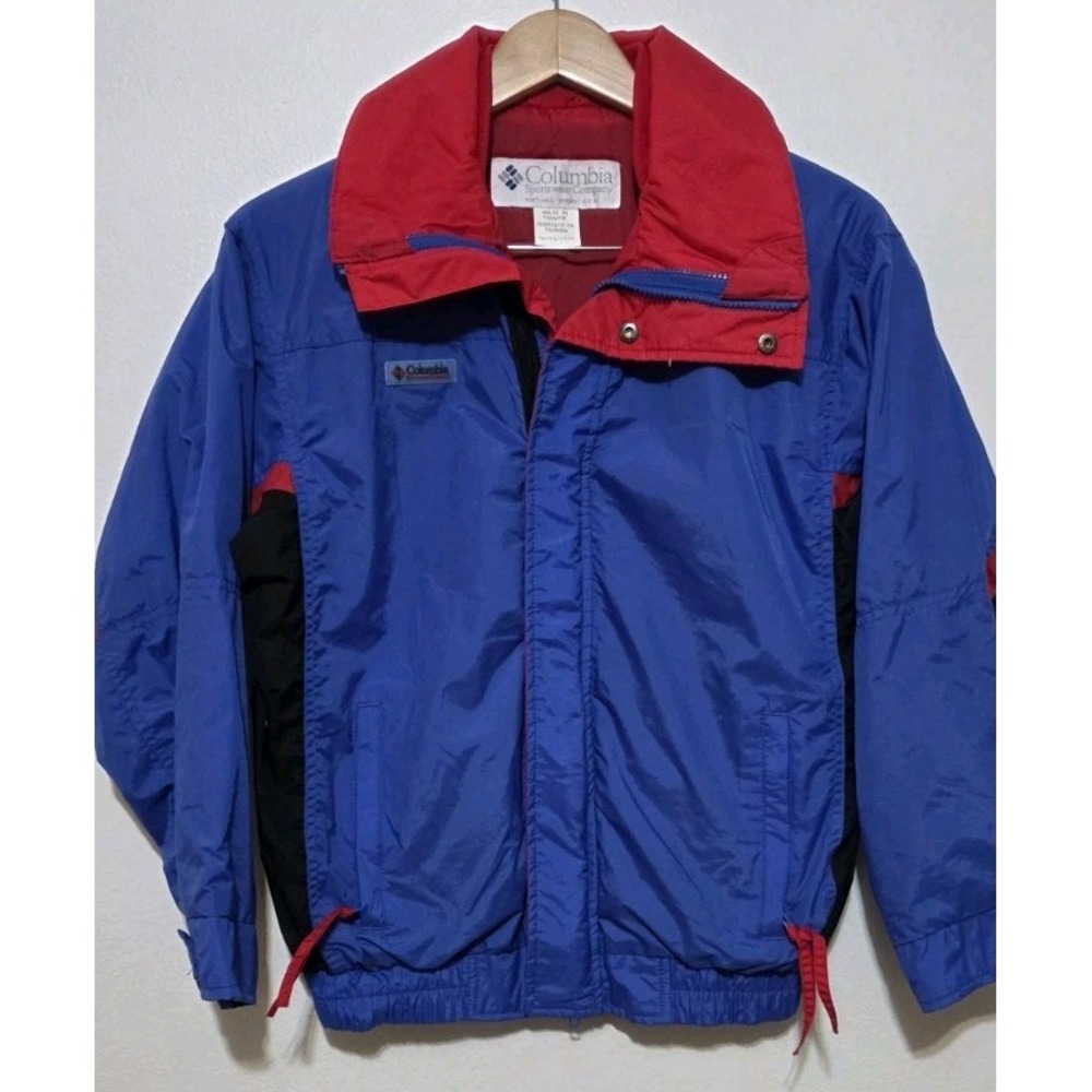 Vintage Columbia Bugaboo 12/14 Storm Jacket Coat Red Blue Snow Ski Insulated EUC